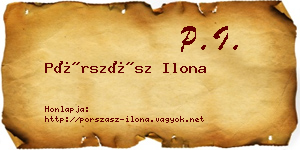 Pórszász Ilona névjegykártya