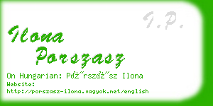 ilona porszasz business card